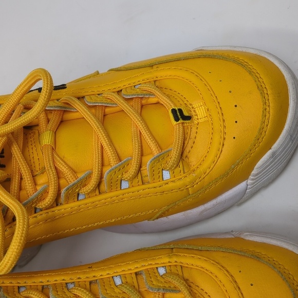 Fila disrupter 2 yellow sneakers size 10 runs small - Picture 5 of 7